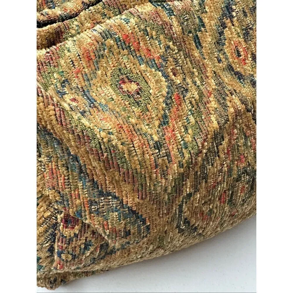 Alice Tapestries Women's Geometric Pattern Black Strap Travel Duffel Bag NWOT